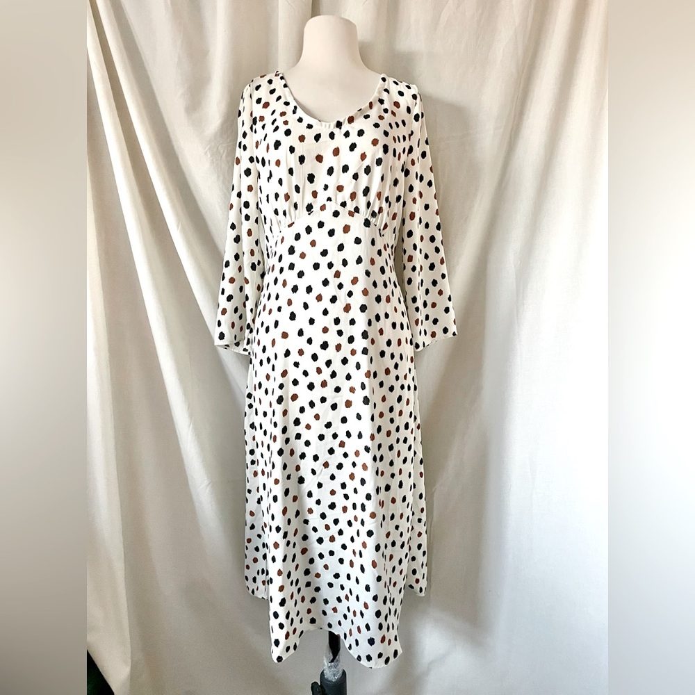 H&M Art Dot Open Back Dress sz 10